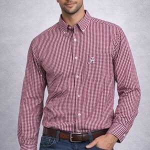 University of Alabama Embroidered Logo Shirt Crimson Men’s XL Roll Tide